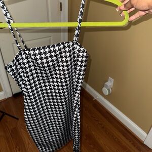 Black and White Houndstooth Dress